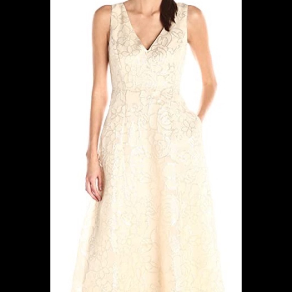 Erin Featherston Women's Gwendolyn Metallic Gown 8